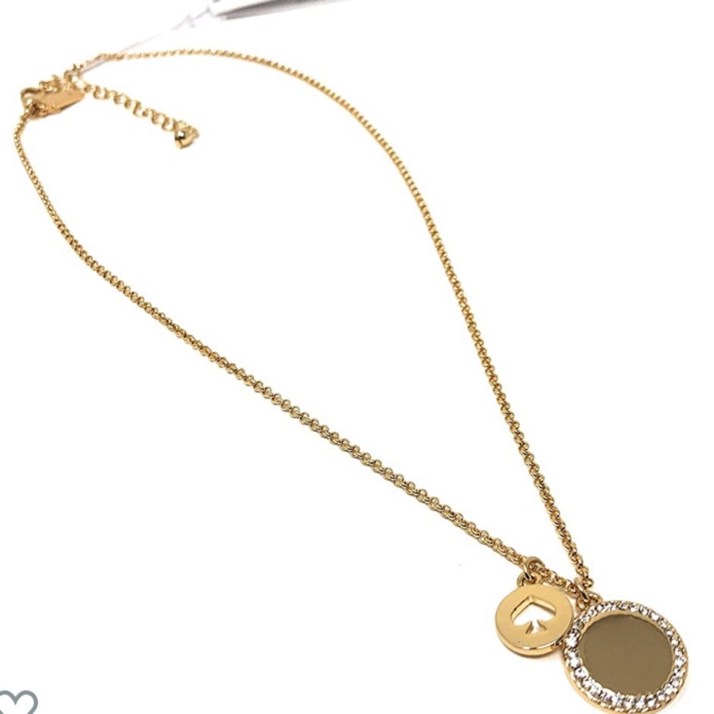 Kate spade spot the spade pave charm pendant gold - Picture 2 of 6